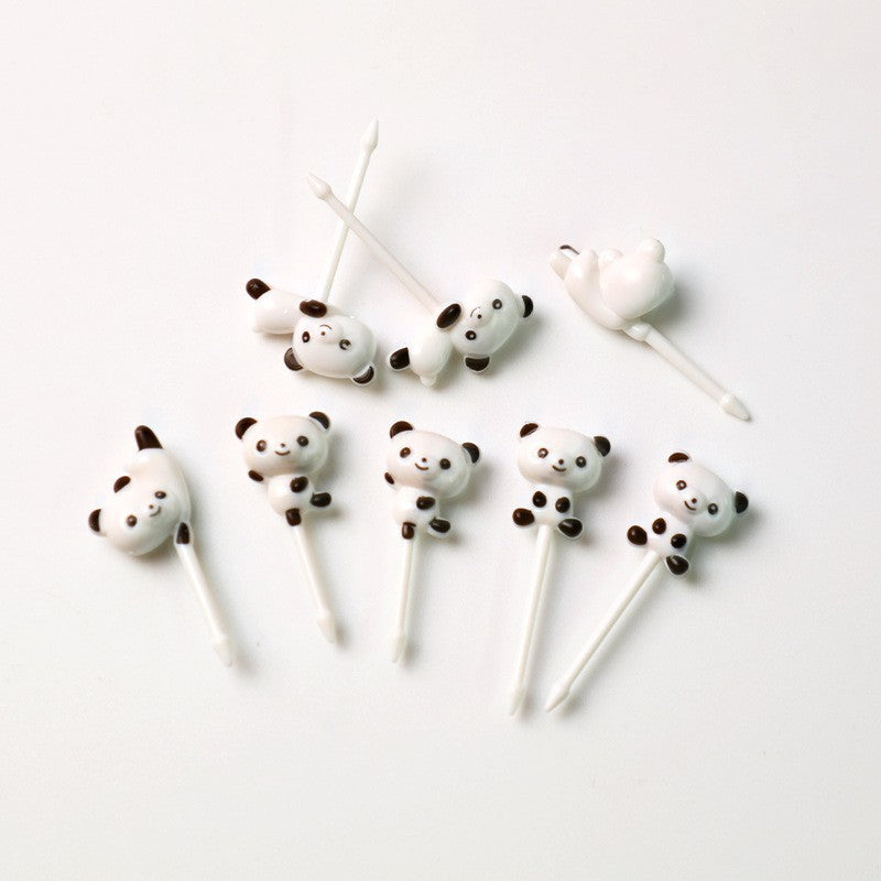 cartoon fruit fork set - cute animal creative fruit picks, bento fruit forks, dessert forks - wholesale