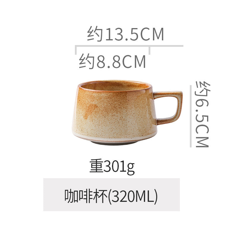Retro stoneware ceramic tableware restaurant hotel stylish thread western food steak plate for home high-looking deep plate soup plate