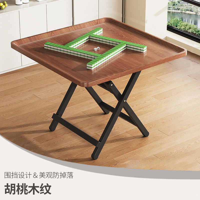 Foldable mahjong table - dual-purpose dining table for home use - multifunctional small table - mahjong table - hand-rubbed chess & card square table