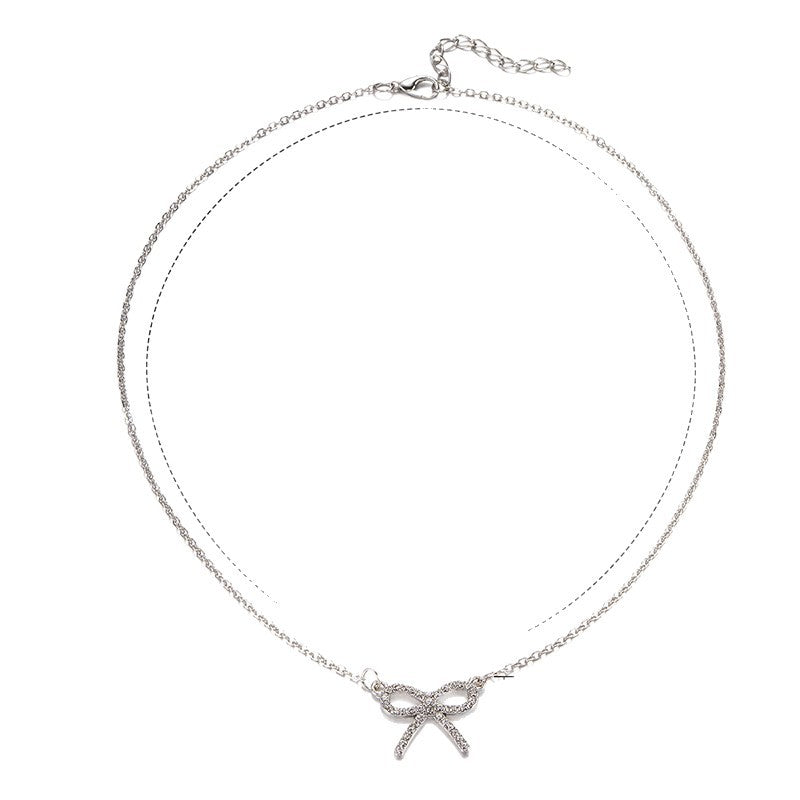 Bowknot versatile necklace for women - sweet & chic, influencer-approved, minimalist & high-end, summer choker accessory