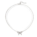 Bowknot versatile necklace for women - sweet & chic, influencer-approved, minimalist & high-end, summer choker accessory