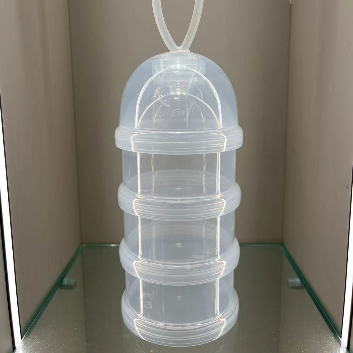 Baby milk powder box out portable transparent multi-layer milk powder grid Baby milk powder independent packing box Maternal and infant products