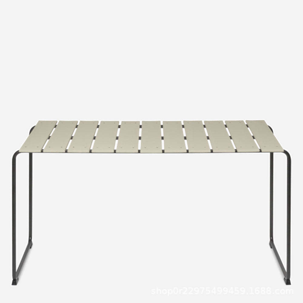 Aluminum alloy outdoor table and chair combination courtyard open-air Internet celebrity leisure table and chair milk tea shop homestay waterproof sunscreen tea table