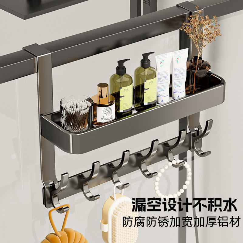 Over-the-door hook rack - no drilling required, clothes hanger, storage organizer, entryway coat rack, wall-mounted storage
