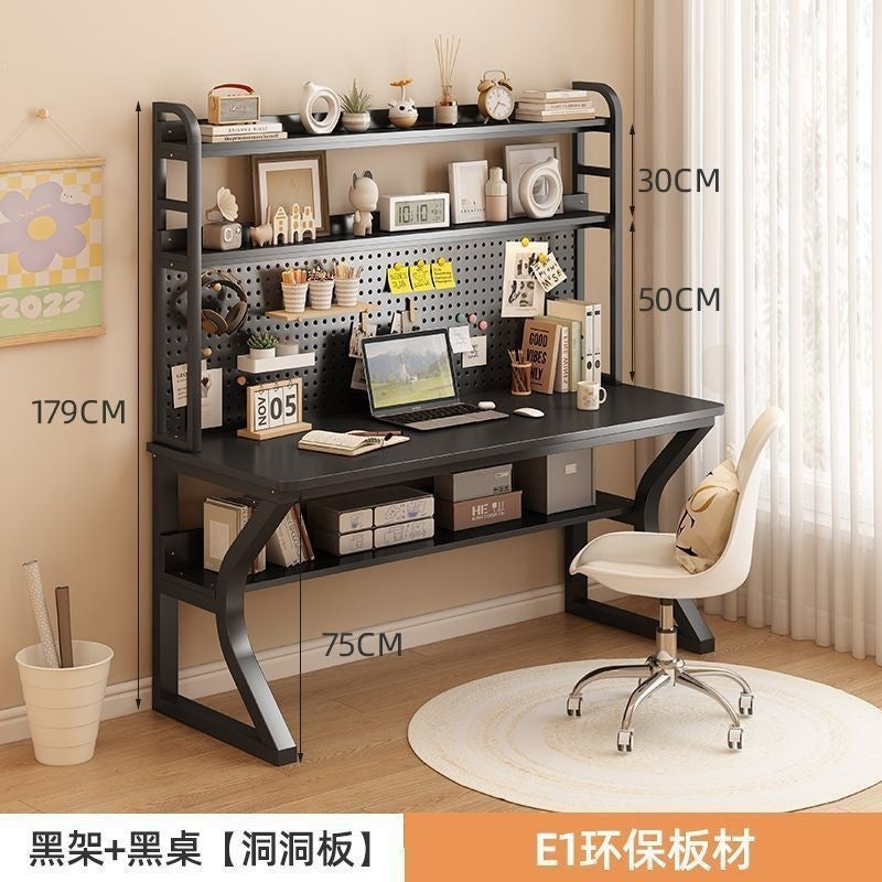Computer desk desktop for home student study writing desk bedroom desk bookshelf all-in-one small table simple office desk