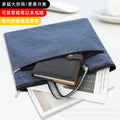 Office laptop briefcase double-layer zipper document bag business file folder conference bag training material bag with printing
