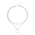Wholesale women's necklace accessories - european & american style, autumn/winter sweater chains, unique silver-plated circle & chunky chain layering necklaces, choker necklaces
