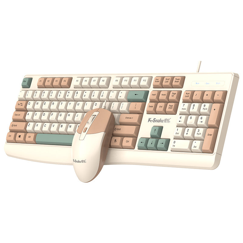 Viper km300 wired office business keyboard and mouse combo - stylish color scheme for desktop and laptop