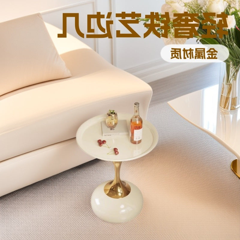 New arrivalclassy sofa side tableaccessible luxuryclassy iron small round table bedroom bedside table for homemovable coffee table