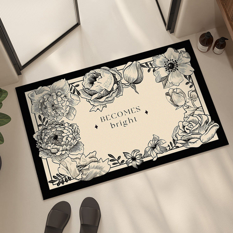 Soft diatom mud bathroom floor mat bathroom non-slip floor mat toilet absorbent carpet toilet door foot mat quick drying