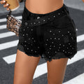 European and american cross-border e-commerce  independent website summer new arrival washed distressed beaded fashionable slimming denim shorts