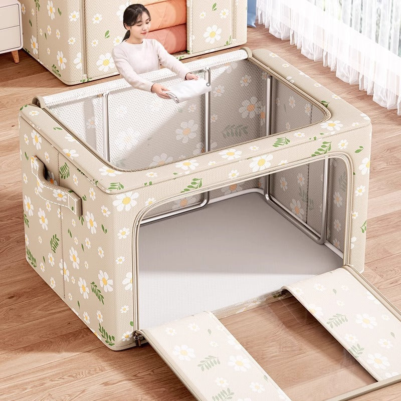 Oxford cloth clothes storage box Fabric home wardrobe clothing quilt sorting box Foldable storage box artifact