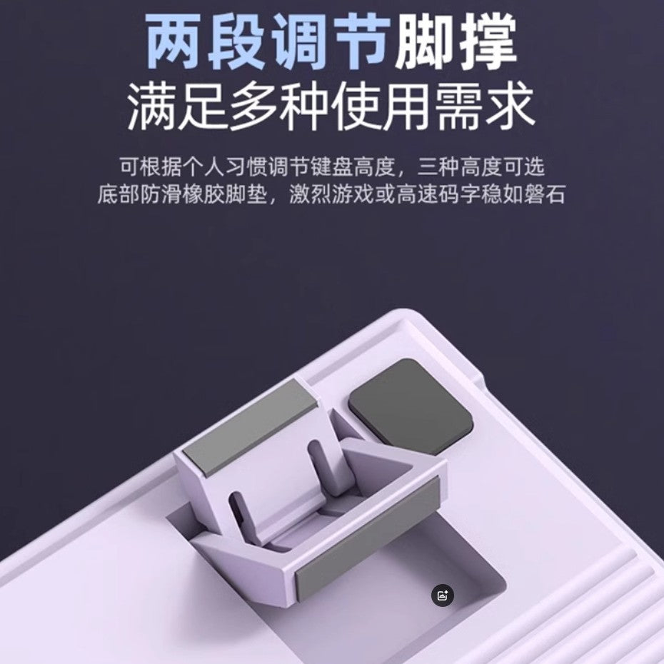 Xinmeng k980 three-mode wireless bluetooth side-engraved mechanical keyboard 99-key full-key hot-swappable rgb light gradient sunset