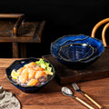 Salmon sashimi ice plate high-end ceramic seafood platter buffet plate sashimi plate japanese cuisine tableware