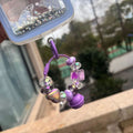 Trendy phone case charm with bell pendant - creative color block, cartoon cute, girly style