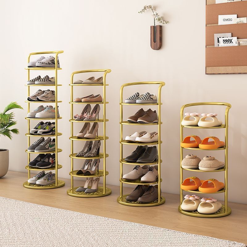 Shoe rack, shelf, simple and narrow storage at home door, small and narrow shoe cabinet, wrought iron multi-layer space dormitory