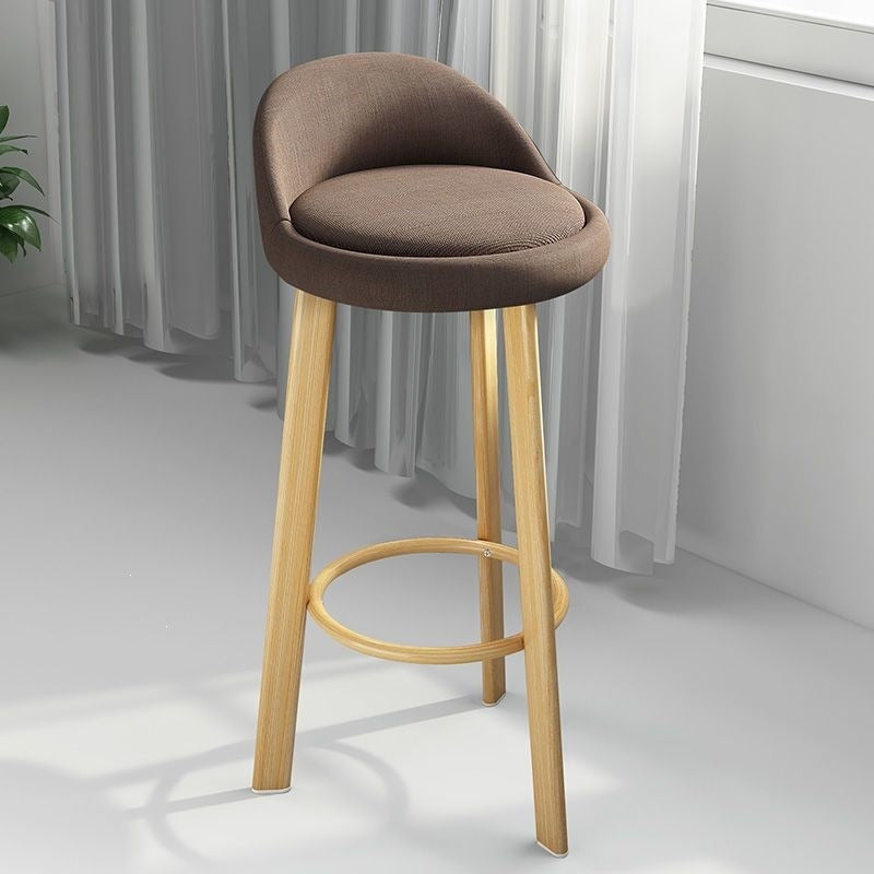 Bar stool, light luxury modern minimalist design, backrest included, bar-specific chair, high stool for home use, bar chair, solid wood