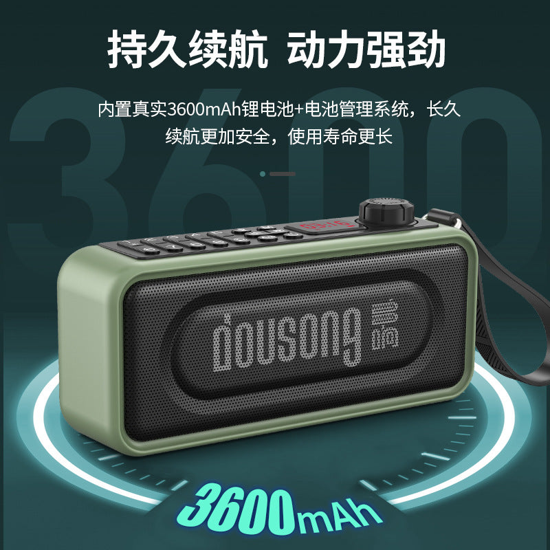 Duo xiang dx-100 bluetooth speaker - portable multimedia speaker with radio, recording function, dual sim, and high volume
