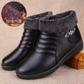 Winter slip-on fleece-lined cotton shoes heattech ladieswear shoes non-slipthickened cotton shoes for middle-aged and elderly people flatsnon-slip granny shoes