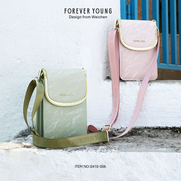 OEM/ODM processing custom mobile phone bag women's fashion high sense single room messenger bag large capacity pu change bag