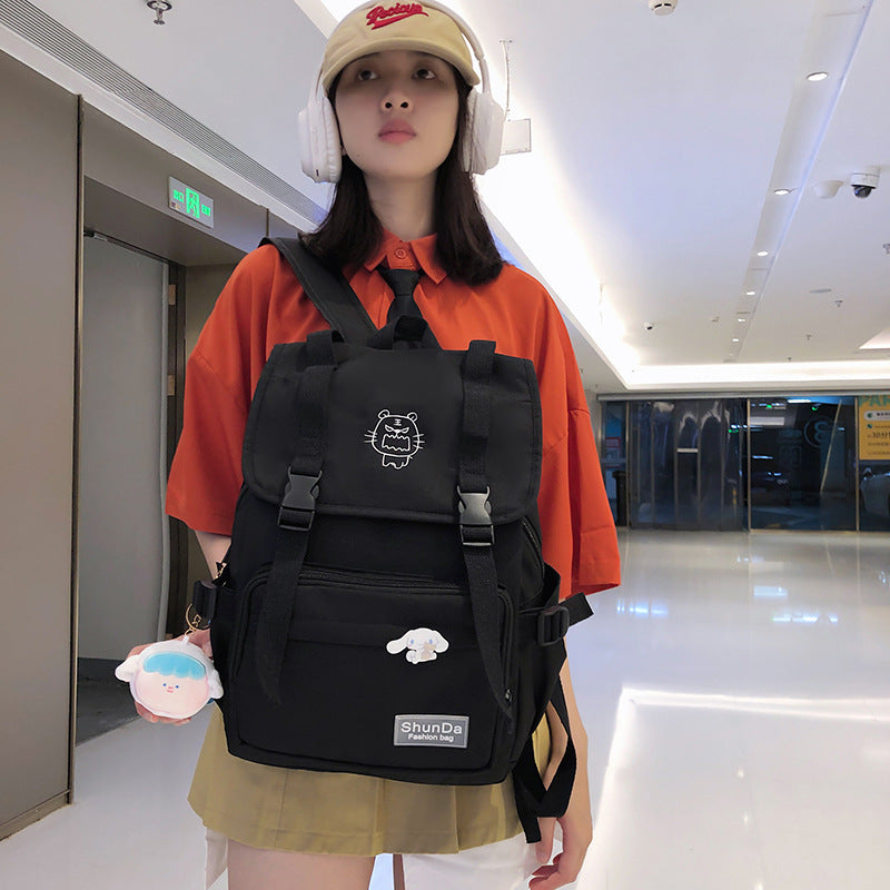 New junior high school fashion backpack, high school students and primary school students, large capacity trend, campus style, backpack wholesale