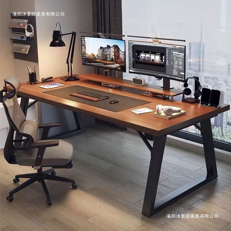 Minimalist office desk modern computer desk desktop double long table gaming desk student desk calligraphy study table