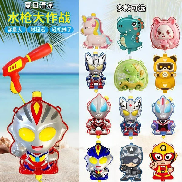 Children's fun backpack water gun children's toys kindergarten baby exclusive large-capacity water fight summer water gun water splashing festival