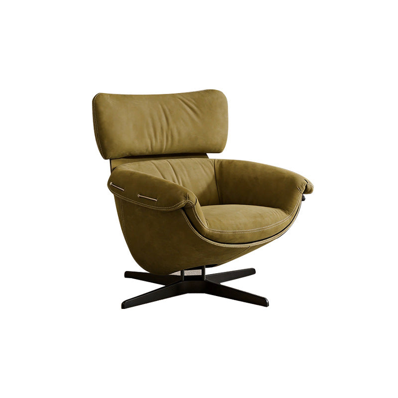 Italian normcore fabric rotate armchair accessible luxury casual living room balcony lazy plaid reclining single sofa chair