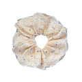 Large yellow floral plaid large intestine hair tie for women 2026new arrival ball hair rope forest style sweet ponytail hair rope