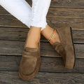 Exportplus size cowhide version korean styleretrohidden heel loafers for women  autum new slip-on flats
