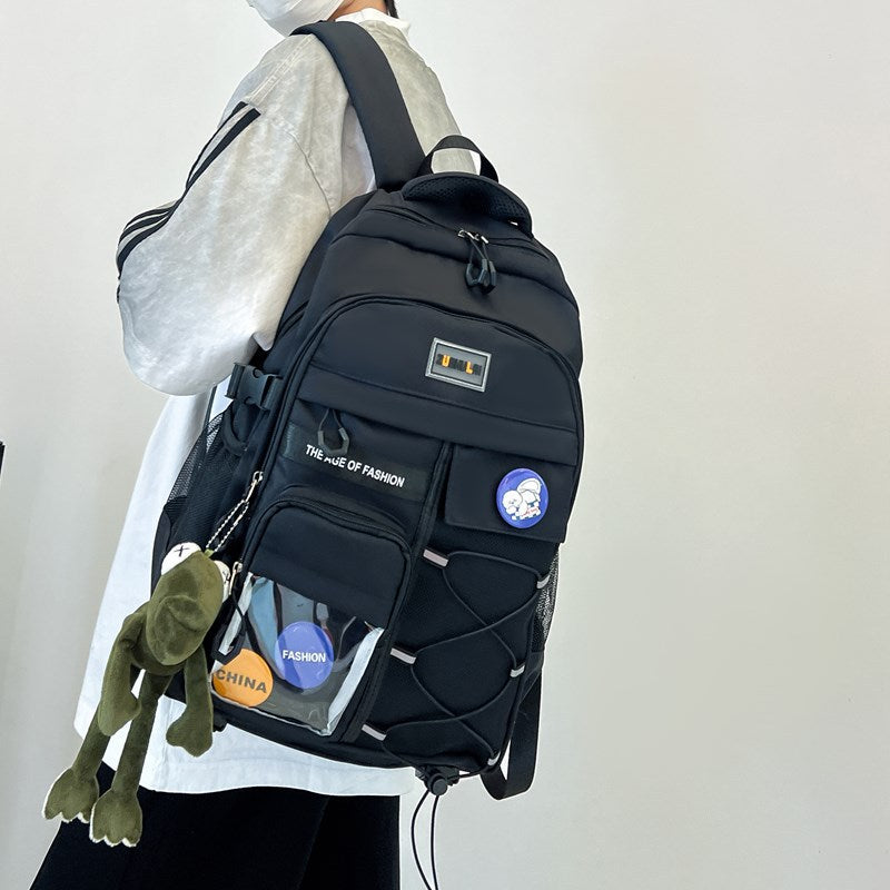 New primary school students, junior high school students, male burden reduction spine care schoolbag, high school boys, large-capacity women's ultra-light backpack