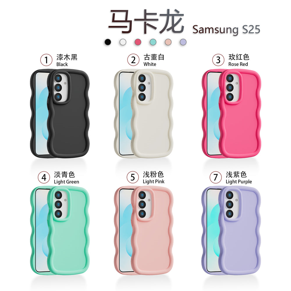 Suitable for three-star s24 cartoon tpu wavy edge 23 mobile phone case hot diy material sam star s25 mobile phone case