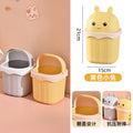 Creative desktop trash can with lid - perfect for office, home, bedroom, living room, kitchen - waste bin, sanitary bucket, tabletop paper basket