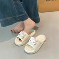 Cute hello kitty slippers for women, eva material, non-slip, odor-resistant, outdoor wearable, home use, new summer style, lightweight, high-value design for students