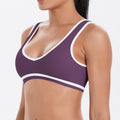 New arrival cross-border double-sided brushed color matching tight breathable beautiful back sports bra running fitness yoga weartops women