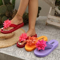 Women's plus size floral flip-flops - summer new arrival, unisex flat sandals