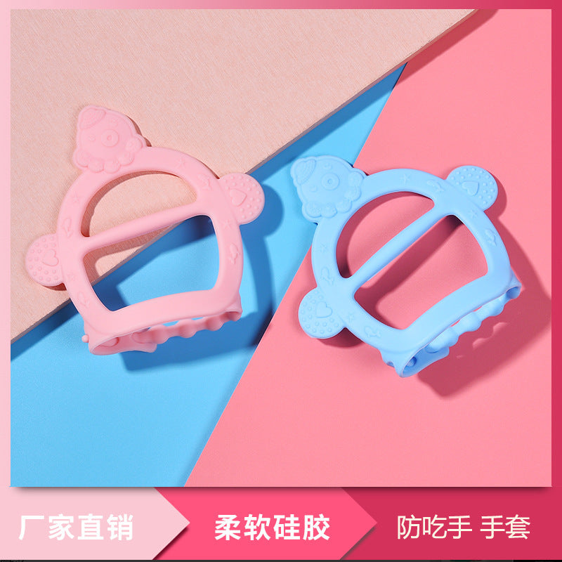 Factory direct sales baby silicone bracelet toothpaste, gloves, molars, strap-on baby tooth fixing toothpaste