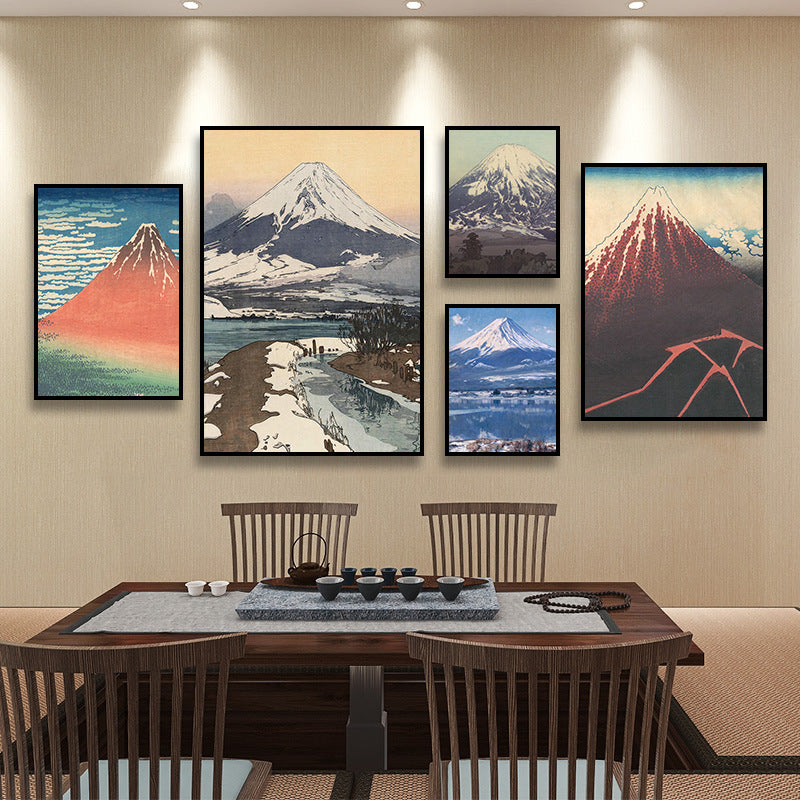 Japanese Mount Fuji decorative painting Ukiyo-e Japanese Japanese Japanese style Japanese style Japanese style restaurant box hanging painting B & B hotel mural