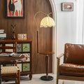 French medieval walnut grain living room sofa next to coffee table storage desktop atmosphere wabi-sabi style bedside floor lamp