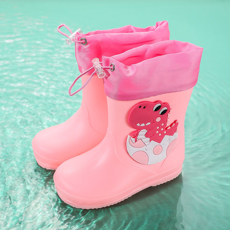 New cartoon waterproof rain boots for kids - boys, girls, toddlers, and preschoolers - rubber rain boots, short boots for outdoor use, kindergarten footwear