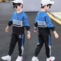 Boys' fall outfit set : kids' activewear, big kids' spring/autumn style, trendy long-sleeve top and pants for boys, big kids' long-sleeve set