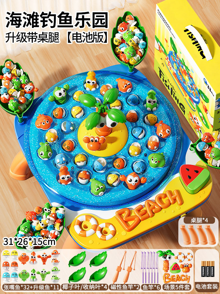 Kids' electric fishing game set - magnetic fishing toy for toddlers and children - educational & brain-boosting fun for girls and boys