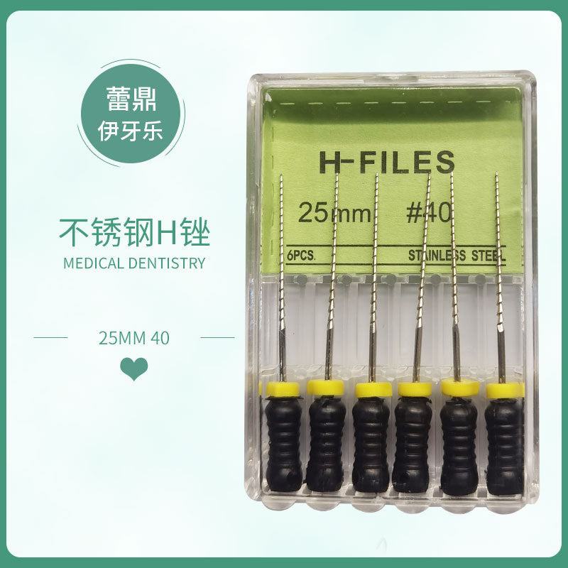 Dental H file K file Enlarged needle Root canal Stainless steel file Nickel titanium file R file One box of six boxed manometry needles Hand use