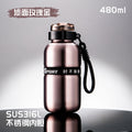 High-style 316 stainless steel dual-drink insulated tumbler with outdoor cycling handle – one-hand open, keeps drinks hot or cold