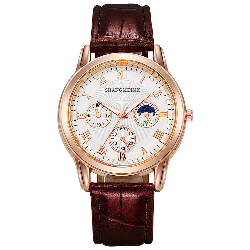 Wholesale manufacturer of fashionable men's watches for export, cross-border e-commerce quartz watches, three-eye men's business watches, men's wristwatches