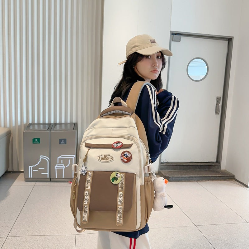 School bag female college student Korean version high school travel backpack male junior high school student ins Japanese large-capacity computer backpack