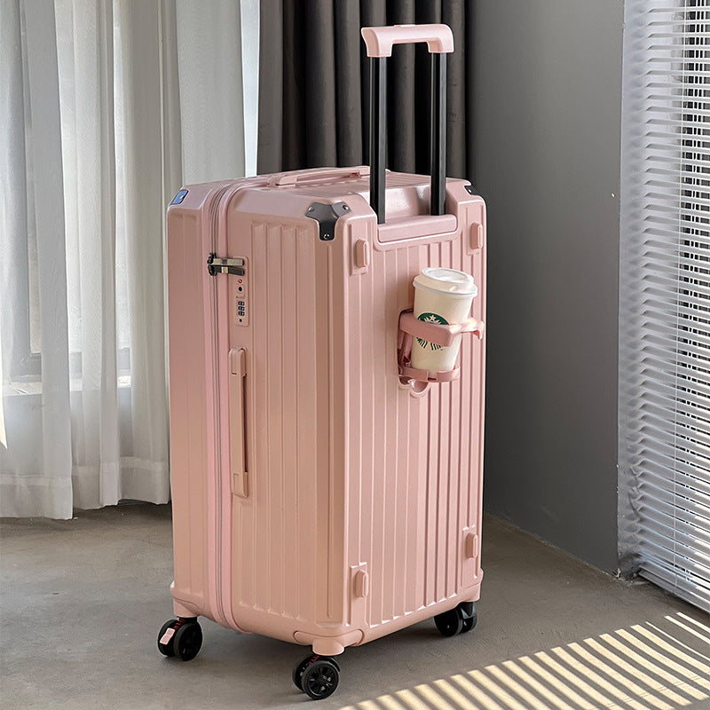 Jiaxing large-capacity suitcase female high-value student trolley case 24-inch suitcase bag factory leather case password box