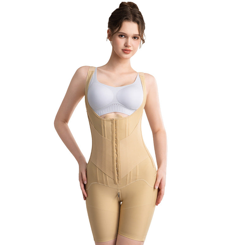 Fashion cross-border body shaping, tummy control, zipper, button, hip lift, waist shaping, tight corset, post-surgery shaping garment