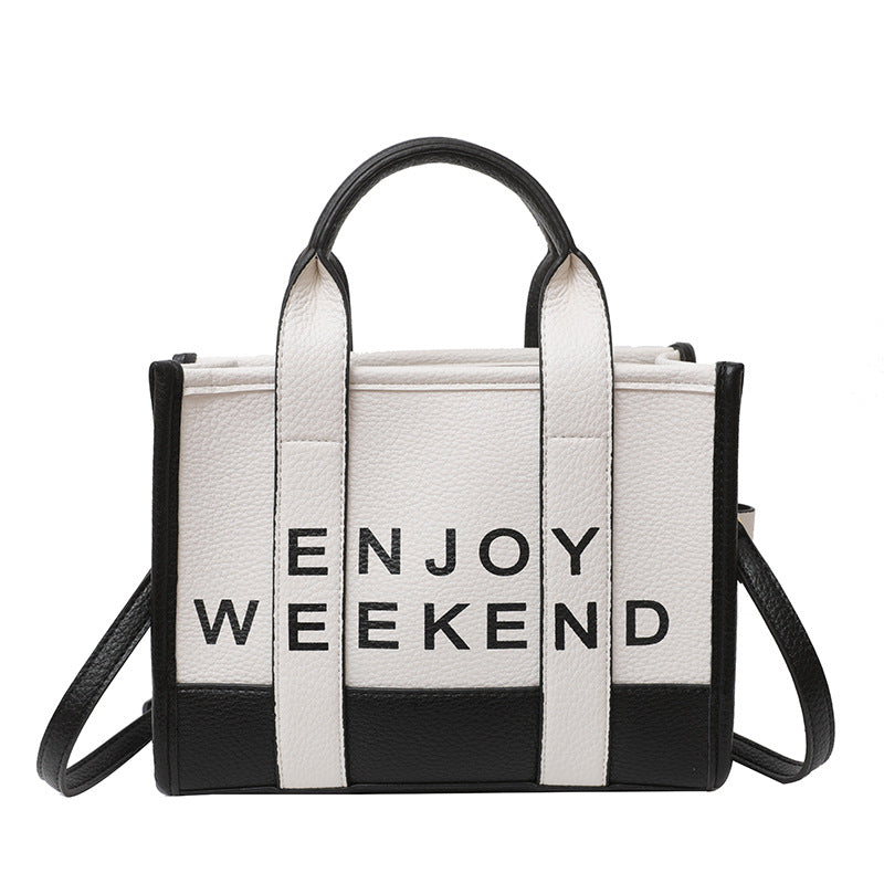 export tote bag lychee pattern women's satchel bag classy fashionprintingletter shoulder crossbody bag