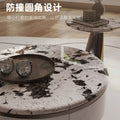 Ready-to-ship natural luxury stone coffee table, marble coffee table, small apartment villa living room pandora high-end round coffee table